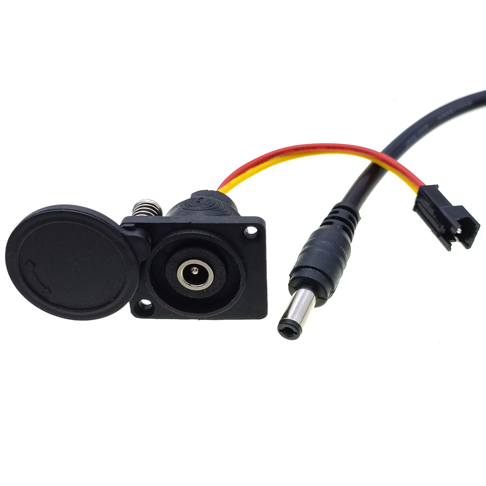 36V/48V/60V Charging Head Lithium Battery Charger Electric Bicycle Output Line Round Male And Female Base DC2.1/2.5 Charger Plug