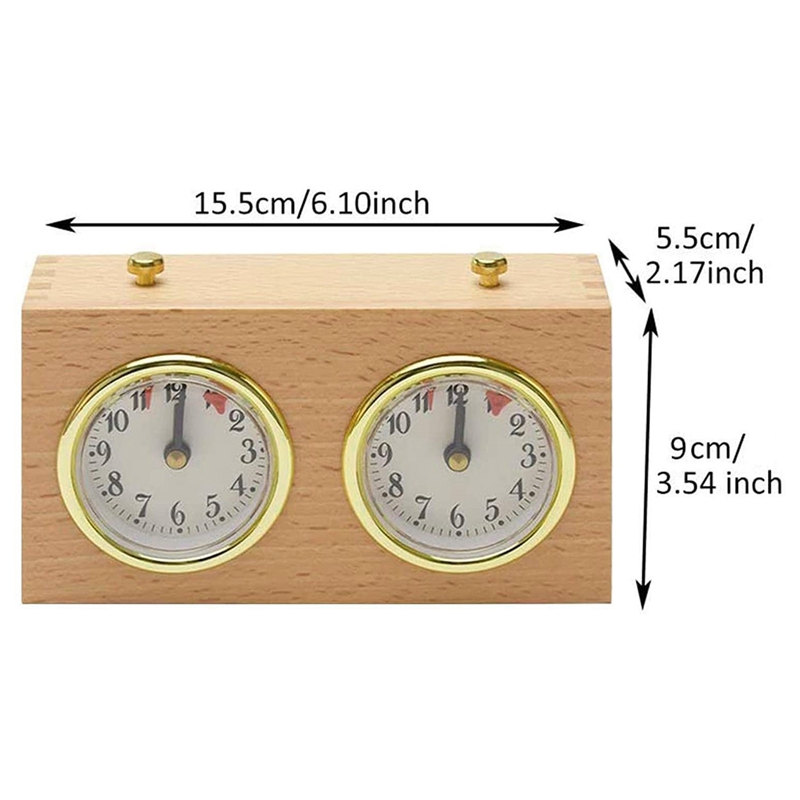 Chess Timer, Digital International Chess Clock, Wooden Count Up Down Chess Timer, Portable Chess Timer