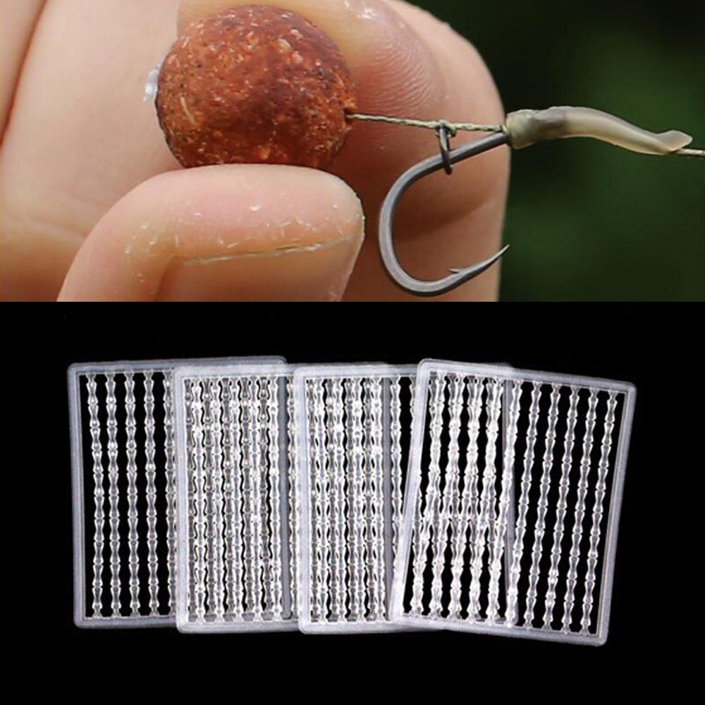 Boilies-tope de cebo para pesca de carpa, aparejo de extremo, soporte de anclaje, tope de mancuerna, 2 tarjetas/200 Uds.