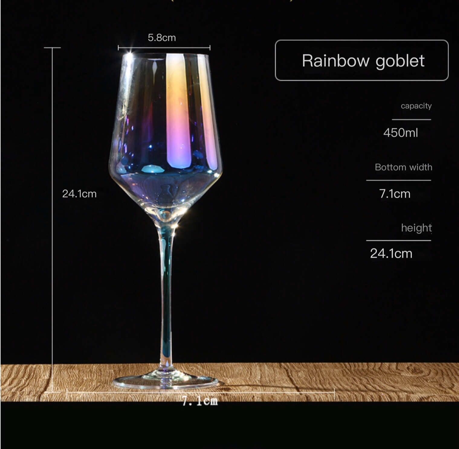 Nordic Colorful Crystal Glass Wine Restaurant Restaurant Harp U-shaped Decanter Tall Wine Glass Whiskey Vodka Glass: 1