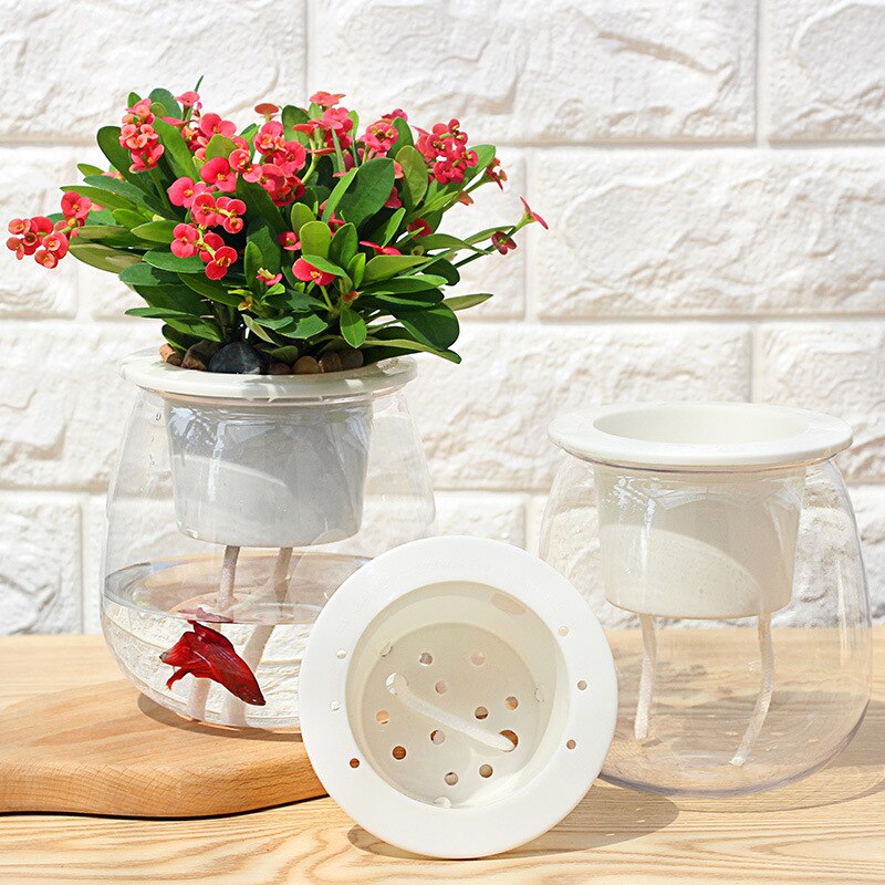 self watering flower pot for plants, desktop pot self watering planter, pot for plants for home decoration