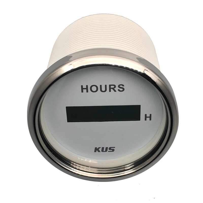 KUS-reloj Digital de 2 pulgadas (52mm), medidor de hora para diésel, gasolina, motocicleta, coche, 0-99999,9, rango 316L, bisel,