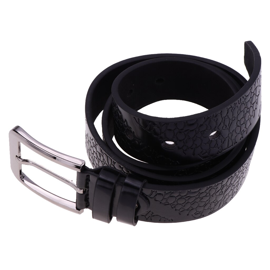 Mens Leather Belt Waist Strap Belt Pin Alloy Buckle Trousers Belt