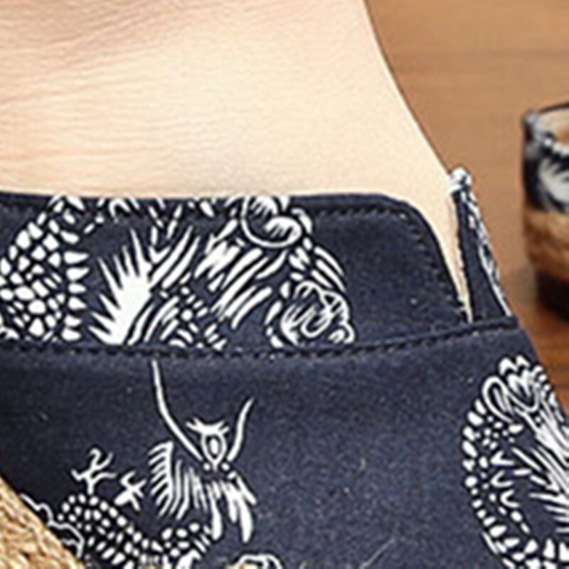 Kobiety kapcie konopi styl narodowy smok sandały buty klapki letnie moda na zewnątrz domu slajdy poślizg na zwykły kobieta