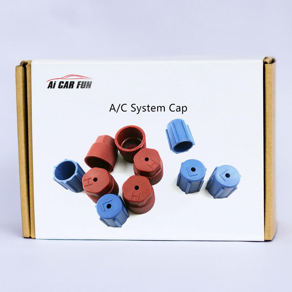 10Pcs Auto A/C Systeem Auto Airco Koelmiddel Stofkap Ventiel Caps Zijpoort Caps Auto valve Dust Bescherming Toegang