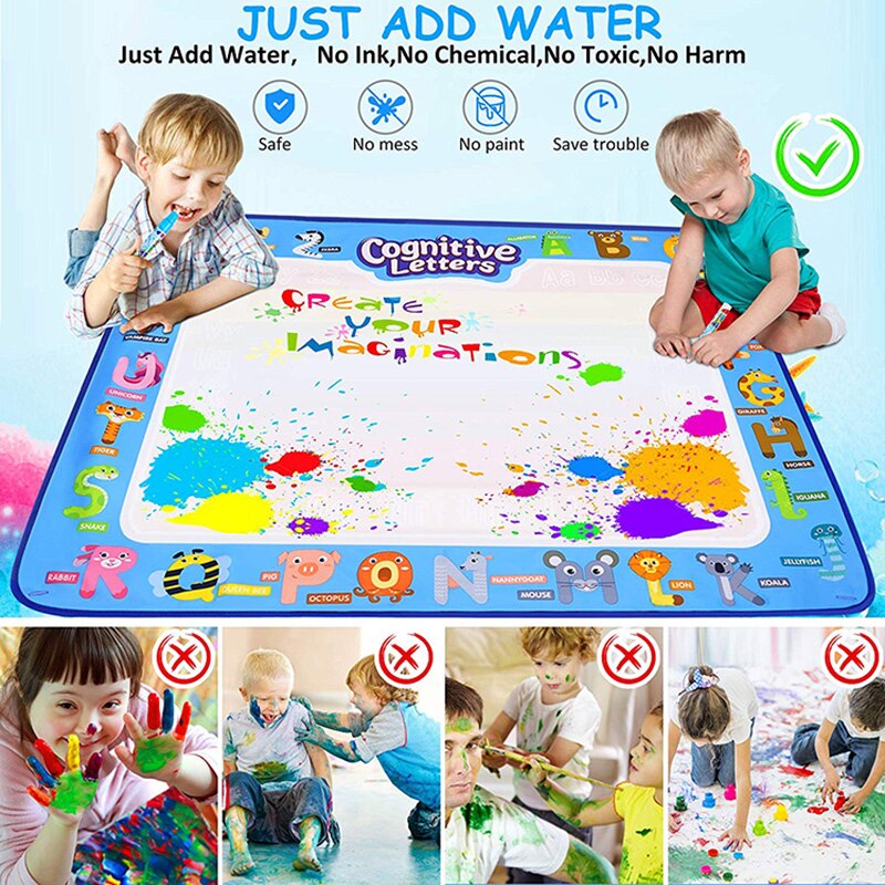 Lapsi taika aqua doodle vesi piirustusmatto piirustuslauta matto värikirja lapset koulutuslelut lapsille lelumaalaussetti