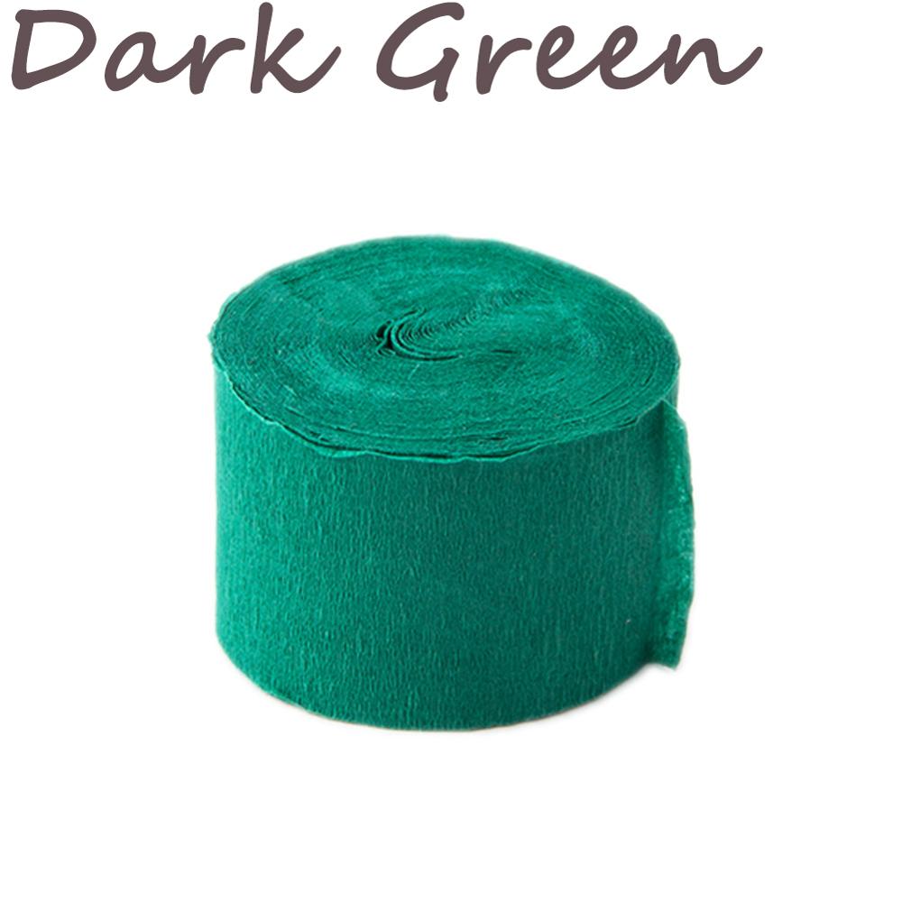 1 Roll 3.5 Cm * 10 M Crinkled Crêpepapier Bloem Wikkelen Diy Scrapbooking Craft Voor Verjaardagsfeestje Festival Kerst decoratie: dark green