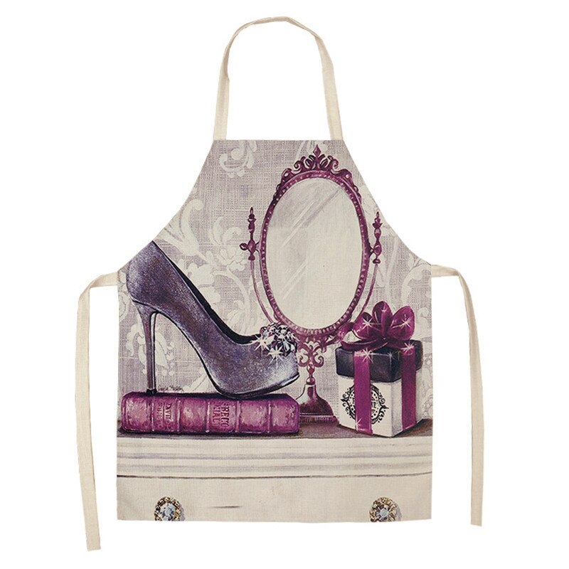 Vintage väska klänning skor köksförkläden för kvinnor bomull linne husmanskost bakning midja haklapp pinafore rengöringsverktyg: 1 / 66 x 47cm