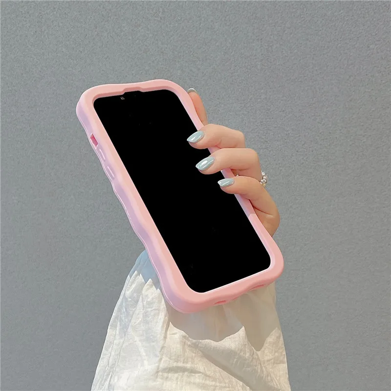 Cute Flower Soft Silicone stereoscopic 3D Case For iPhone15 13 11 12 14 Pro Max Luxury Shockproof Pink Floral Phone Cover