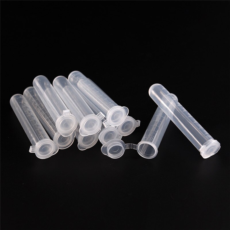 10 teile/satz 10ML Mikro Zentrifuge Prüfung Rohr Klar Kunststoff Fläschchen Container Mit schnappen Deckel Deckel Für Labor Sonde Liefern neue