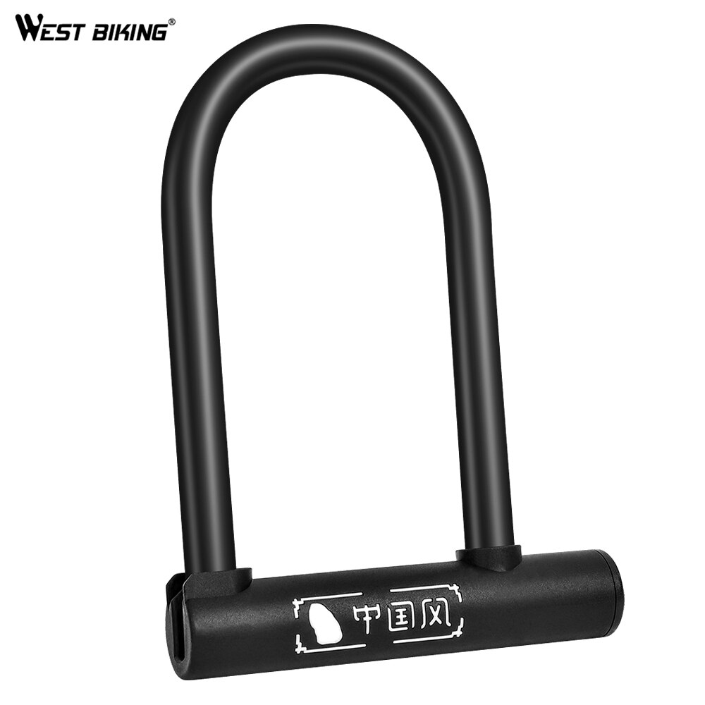 WEST BIKING Bicycle U Lock Anti-theft MTB Road Mountain Bike Motorcycle Lock Bike Wheel Lock Cycling Lock Bicycle Accessories