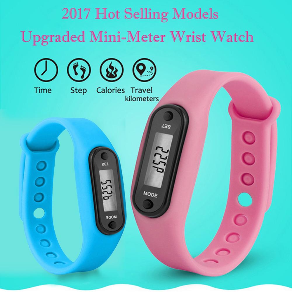 Pulsera de Reloj de pulsera inteligente deportiva con pantalla, medidor de ejercicios, rastreador de pasos, podómetro Digital LCD, contador de pasos para correr, contador de calorías al caminar