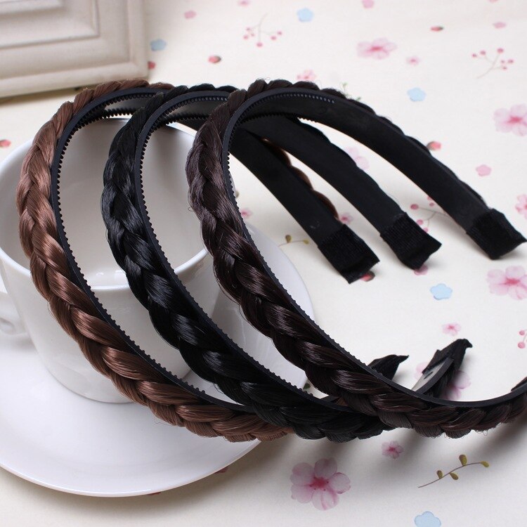 Bandeau fausse torsion tressé pour filles | 1 pièce de version coréenne de cheveux de , cerceau pour tête avec clip boutique