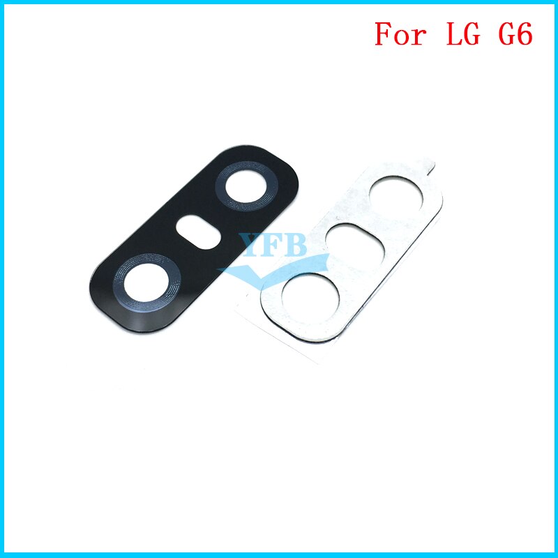 2PCS For LG G5 G6 G7 V10 V20 V30 Q6 Back Rear Camera Glass Lens With Adhesive Replacement Parts