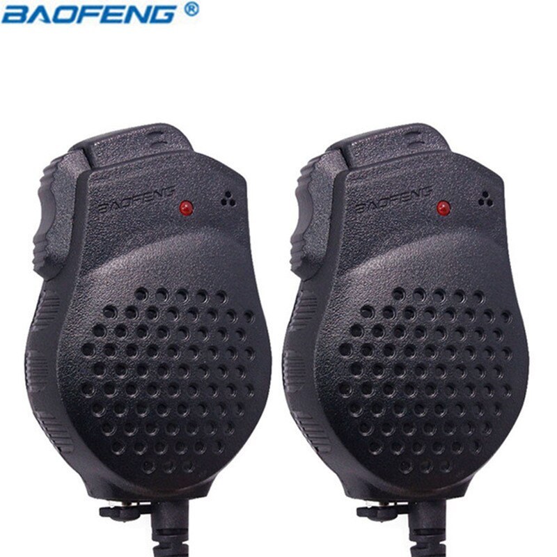 Baofeng Lautsprecher Mic Mikrofon Dual PTT Für pofung walkie Talkie UV-82 UV82 UV-82L UV-8D UV-89 UV-82HP Tragbare CB Radio: 2Stck