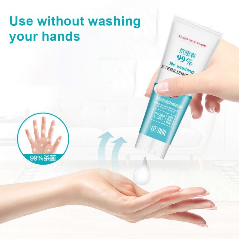 70ml Portable High-efficiency Hand Sanitizer Disposable Household Hand Sanitizer Gel Disposable Hands-Free Water for household