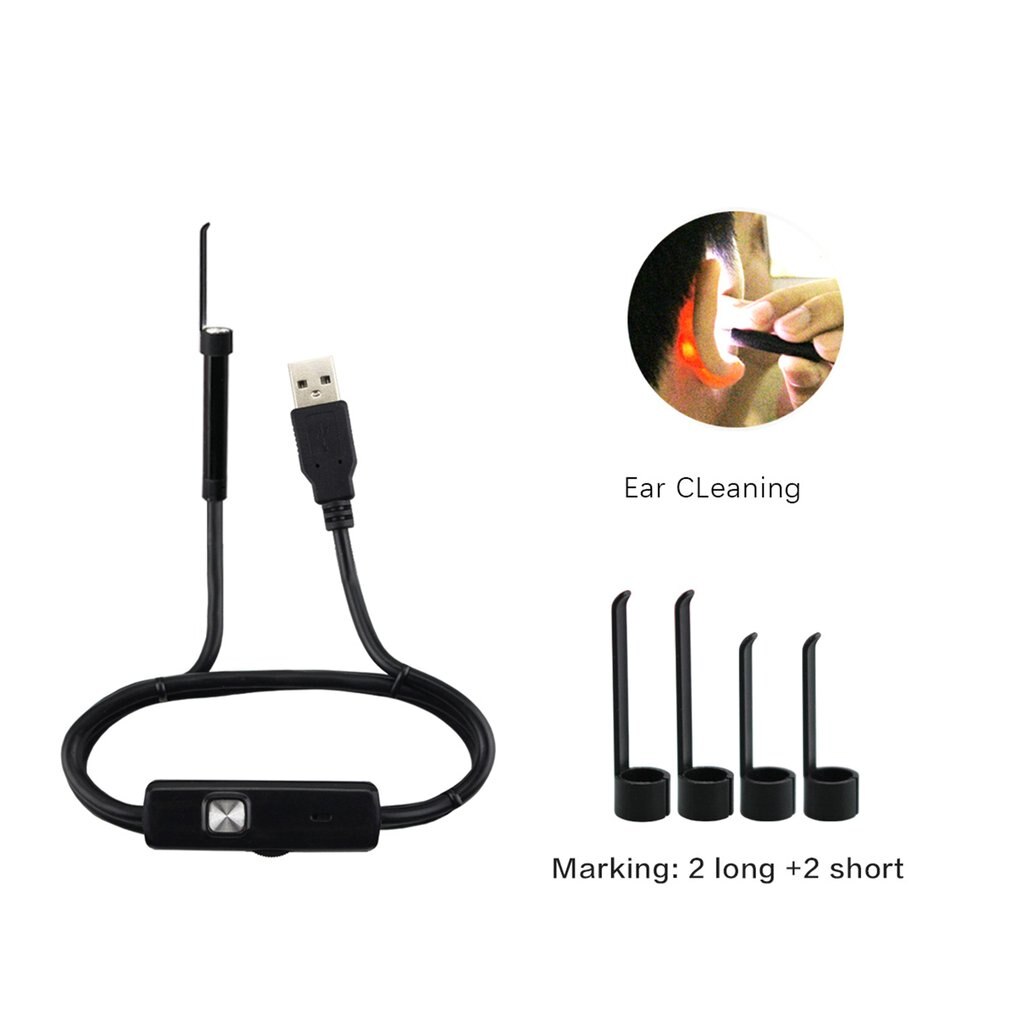 PVC Resin USB Ear Cleaning Tool Ear Cleaning Endoscope HD Visual Ear Spoon Multifunctional Earpick Ear Spoon Health Care