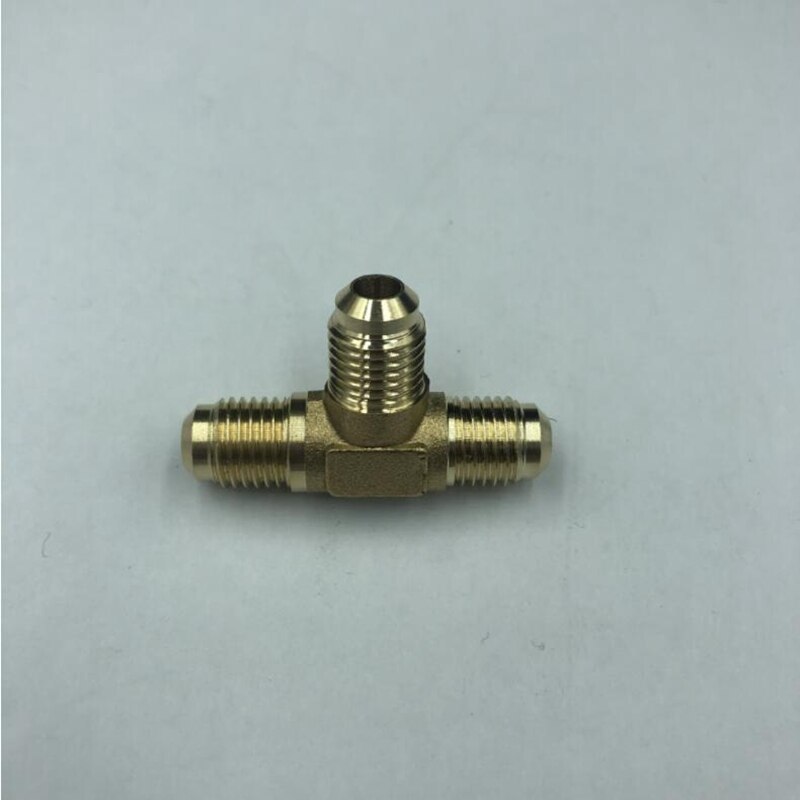 Mosiężny klimatyzator trójnik kuty gwint imperialny z męskiego na męskie 3 sposoby równy migotać rura łącząca adapter montażowy