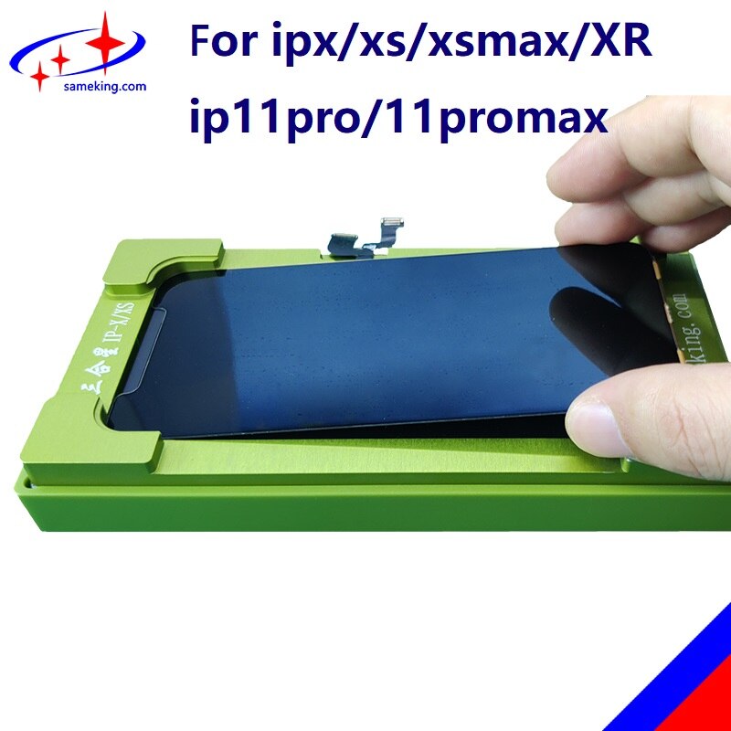 2 em 1 molde de estratificação universal para iphone11 pro max xr x xs max oca vidro lcd tela de toque alinhamento molde cola localização esteira