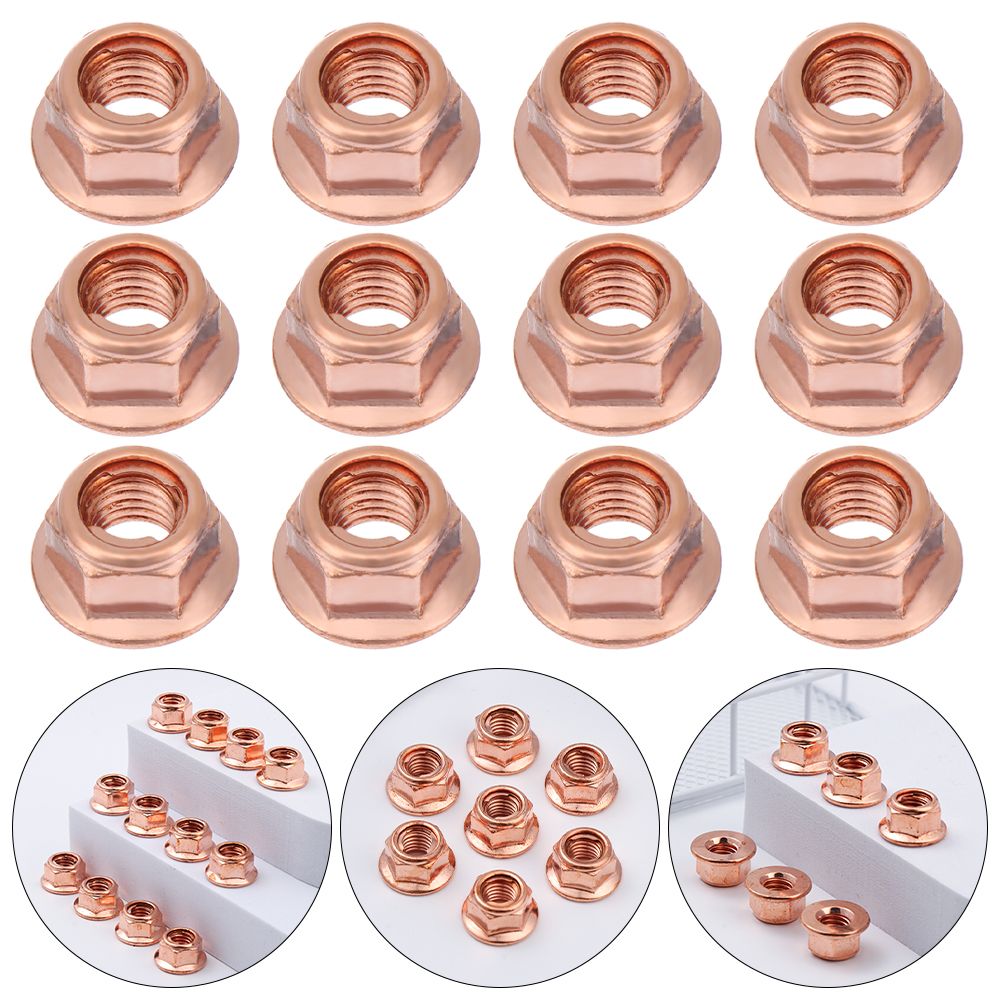 Écrou M8 en cuivre haute température, outil de , 8mm, kg d'accès flashé, 12 pièces