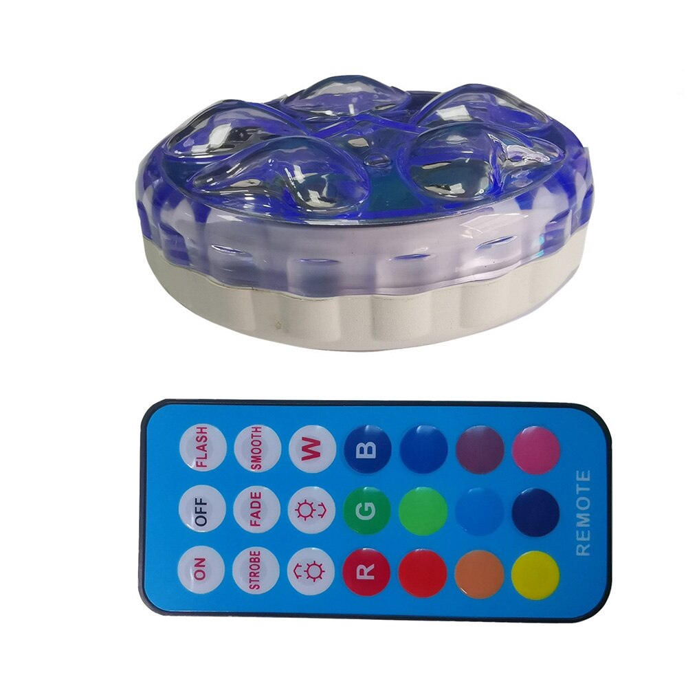 2pcs Underwater Light Swimming Pool Small Heart Shaped Waterproof Bathtub Magnetic Color Changing RGB LED Remote Control