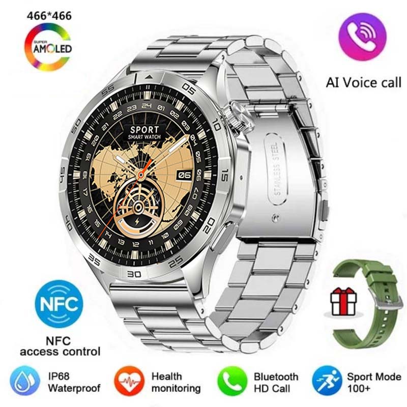 2024 nowy męnarty Smartwatch Bluetooth dzwoni 1. 43-calowy 466*466 AMOLED ekran HD bezprzewodowe ładowanie IP68 wodoodporny damski Smartwatch: Pomarańczowy