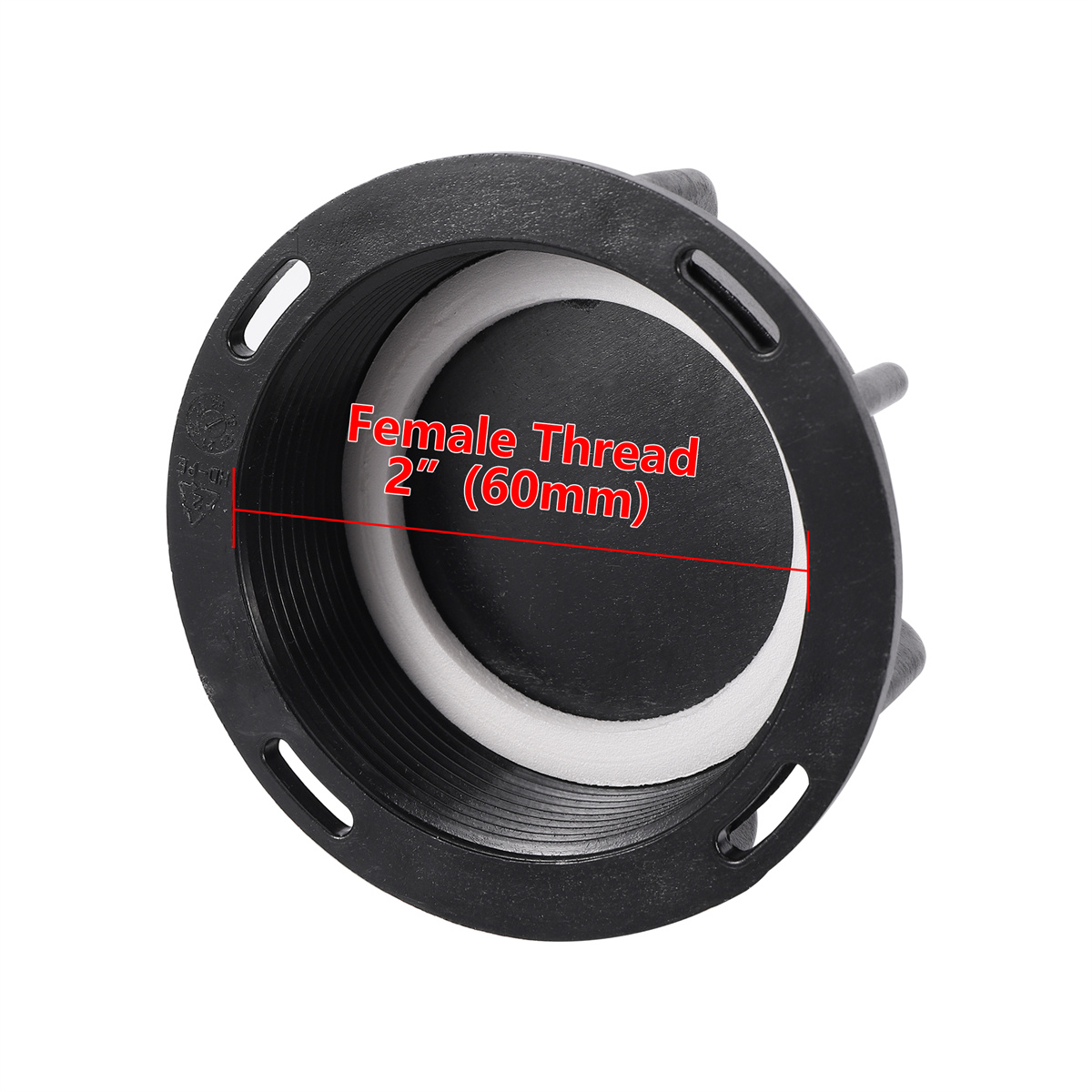 Couvercle de réservoir IBC couvercle de baril de tonne jardin S60/100mm 163/240mm fil grossier bouchon de stockage de liquide d'eau 2 trous 1000L couvercle anti-poussière de réservoir: green