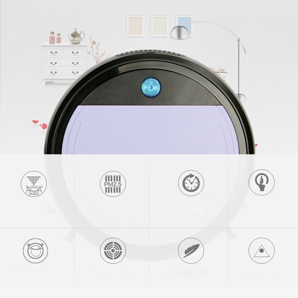 USB Rechargeable Cleaning Robot UV Disinfection Sterilizer Strong Suction Dry/Wet Floor Intelligent Sweeper Machine