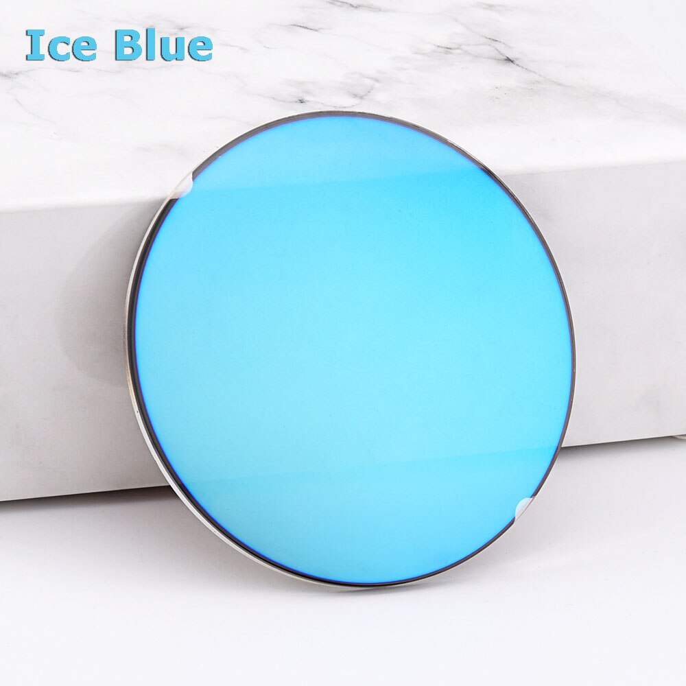 1.499 cr-39 verres de lunettes de soleil polarisés pour myopie avec revêtement coloré en résine à indice standard: Bleu glacier