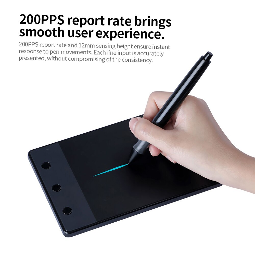 Huion H420 Professionele Grafische Tekening Tablet Met 3 Sneltoetsen 2048 Niveaus Drukgevoeligheid 4000LPI Pen Resolutie