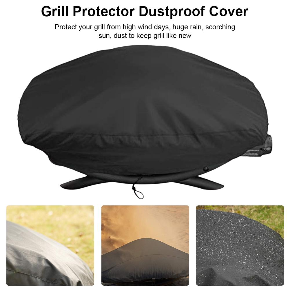 Grill Protector Dustproof Cover Waterproof Gill Cover Outdoors Garden Courtyard For Weber 7110 Q-1000 Series Grill