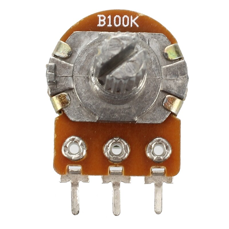 10 pièces 1Uf 50V 105C condensateur électrolytique Radial 5X11Mm & 5 pièces 100K Ohm 3 bornes potentiomètre à arbre rotatif