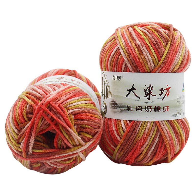 Mælk sød blød bomuld baby strikke uld garn tykt garn fiber fløjls garn hånd strikke uld hækle garn til gør-det-selv sweater