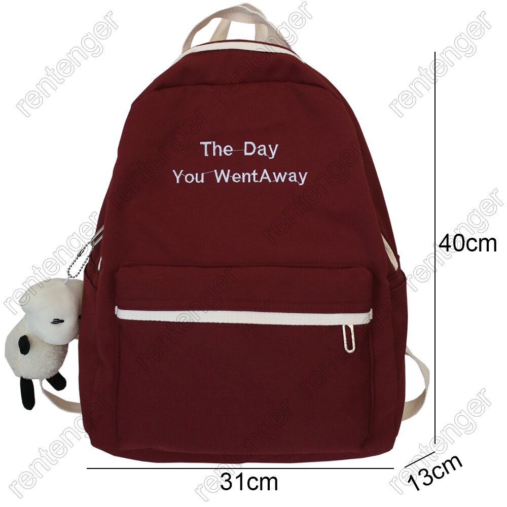 Mädchen Hochschule Schüler Männlichen Rucksack Nette Wasserdicht Nylon Frauen Schule Tasche Damen Kawaii Rucksack Stickerei Tasche Männer Buch