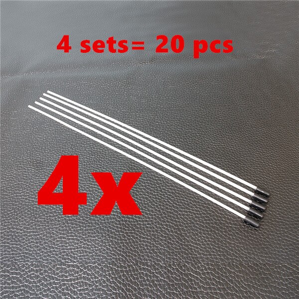 Tube récepteur d&#39;antenne en plastique, 300mm, avec capuchon pour récepteurs 2.4ghz, pièces de bateau pour voiture 1/5 1/8 1/10 RC, 5/20 pièces: white 4 set