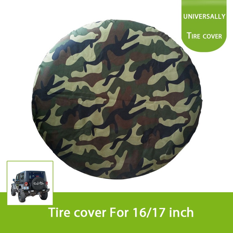 Universele Heavy Duty Camouflage Stofdicht Reservewiel Cover Band 14 "15" 16 "17" Dikke Zwarte auto Exterieur Accessoires