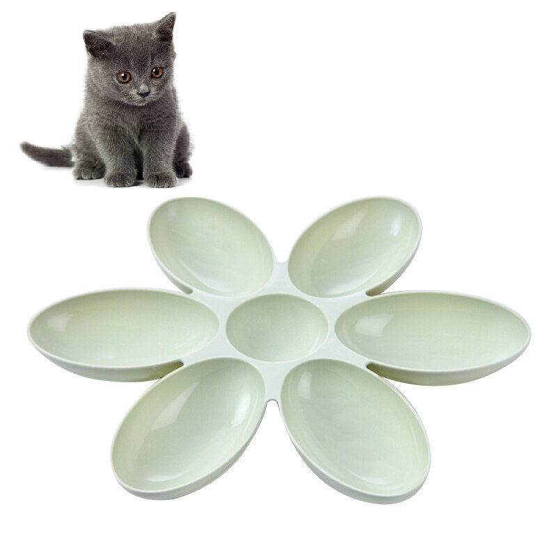 Meerkleurige kattenbakken met bloemen, voerbakken voor puppy's, voerbakken voor kittens, hondenvoerbakken, dierenbenodigdheden