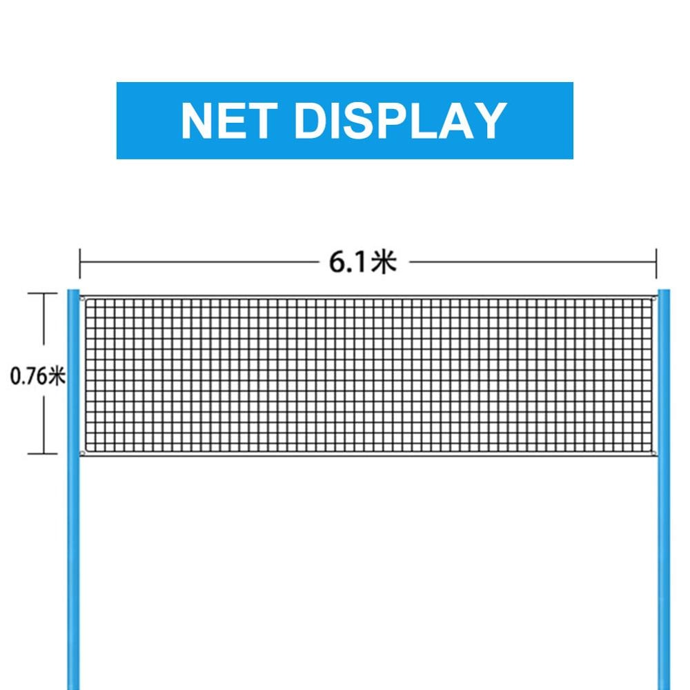 Profissional badminton net 1 "buraco dobrável corda de náilon portátil net 20 pés longo badminton jogo padrão net acessórios fitness