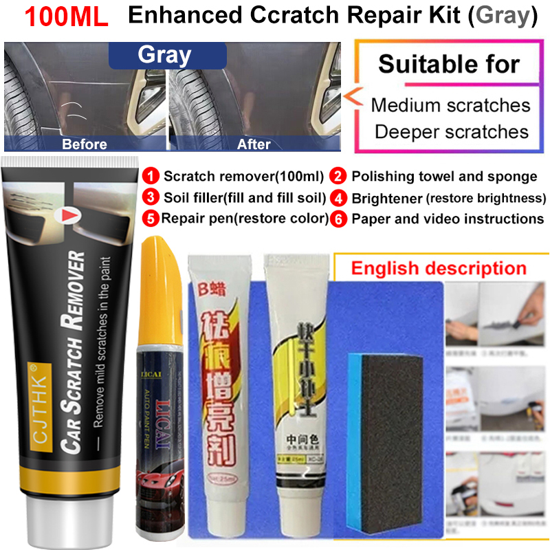 Auto Kras Remover Verf Care Tools Auto Swirl Remover Krassen Reparatie Polijsten Auto Body Slijpen Compound Anti Kras Wax: Bruin