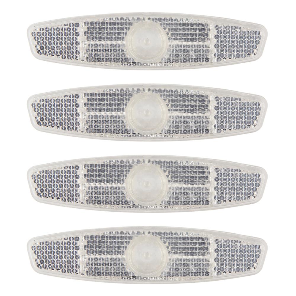 4PCS Yellow Warning Spokes Reflective Strips Mountain Bike Wheel Warning Lights Safety Spoke Reflective Sheet: White