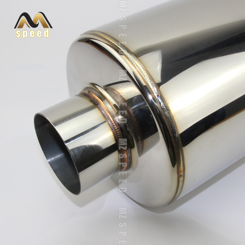 Auto parts exhaust pipe muffler general 76mm 304 stainless steel mesh small hole muffler exhaust pipe