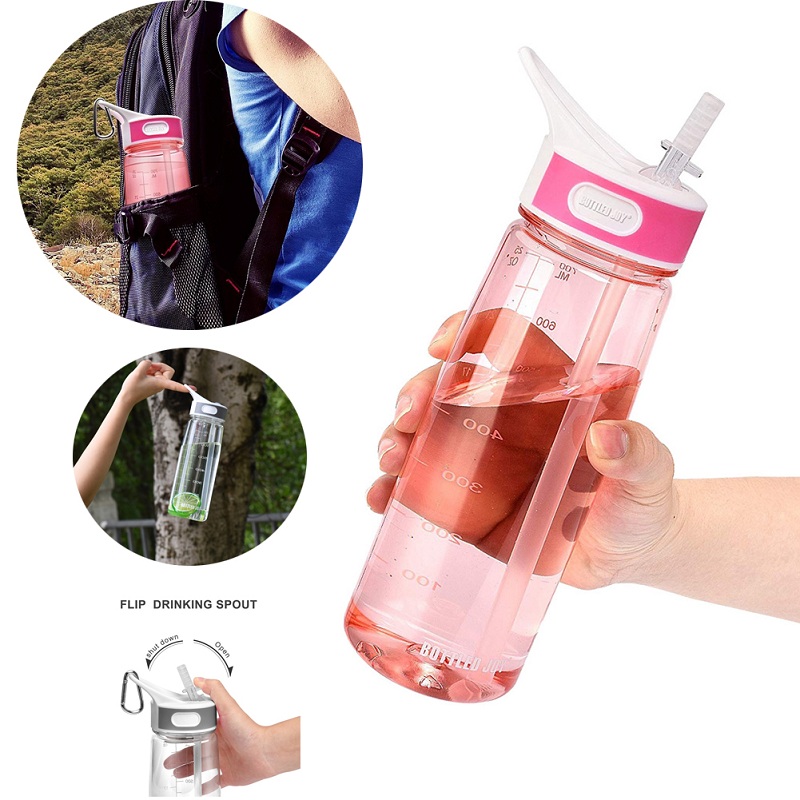 Flaschen- Freude 0.7L wasser flasche mit strohhalm trinken Tritan bpa frei freundlicher wasser Filter flaschen freundlicher Griff mein Fitnessstudio Kunststoff flasche