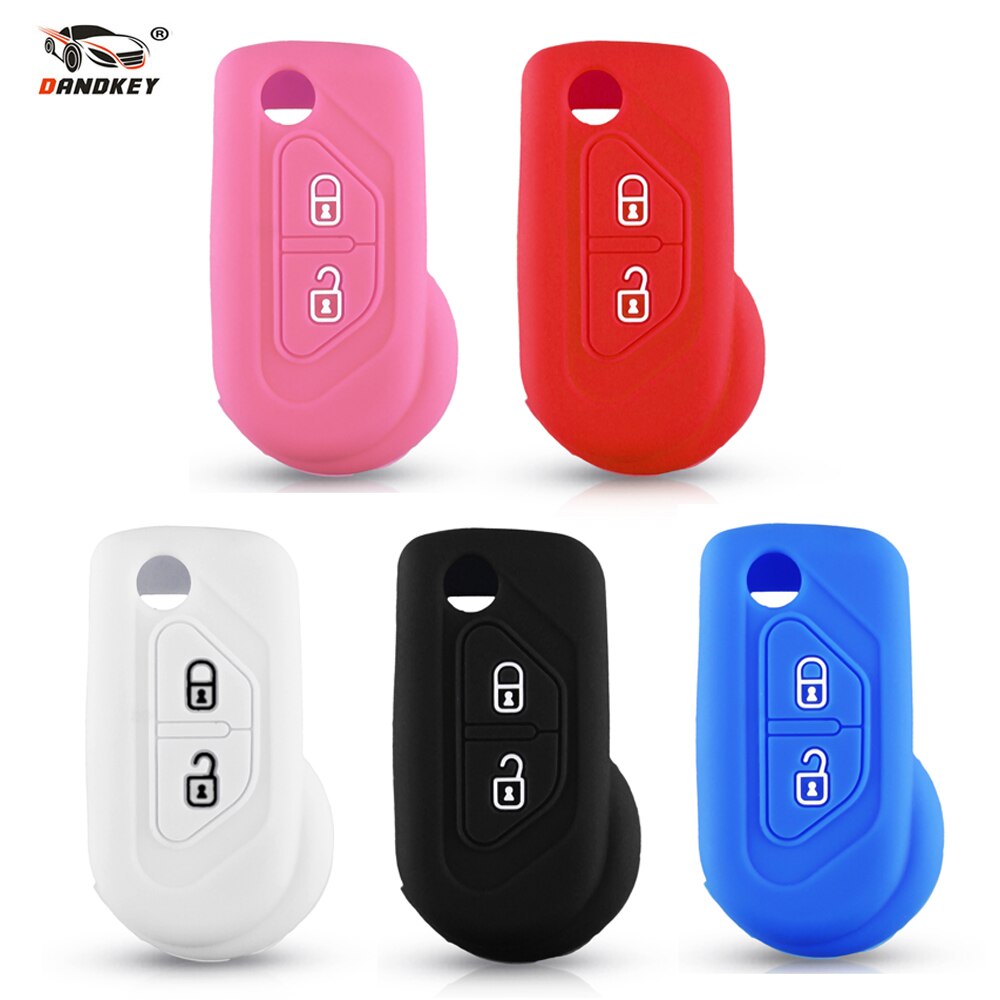 Dandkey 2 Buttons Silicone Car Remote Flip Key Fob Shell Cover Case For Citroen DS3 Skin HU83 Blade Older Protector