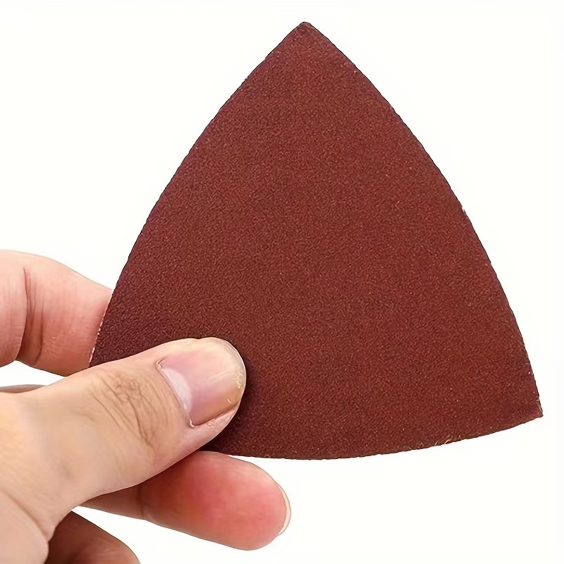 30 peças lixa de papel 90mm gancho triangular e laço lixa de ligação triangular oscilação multi-ferramenta lixa multi-grit