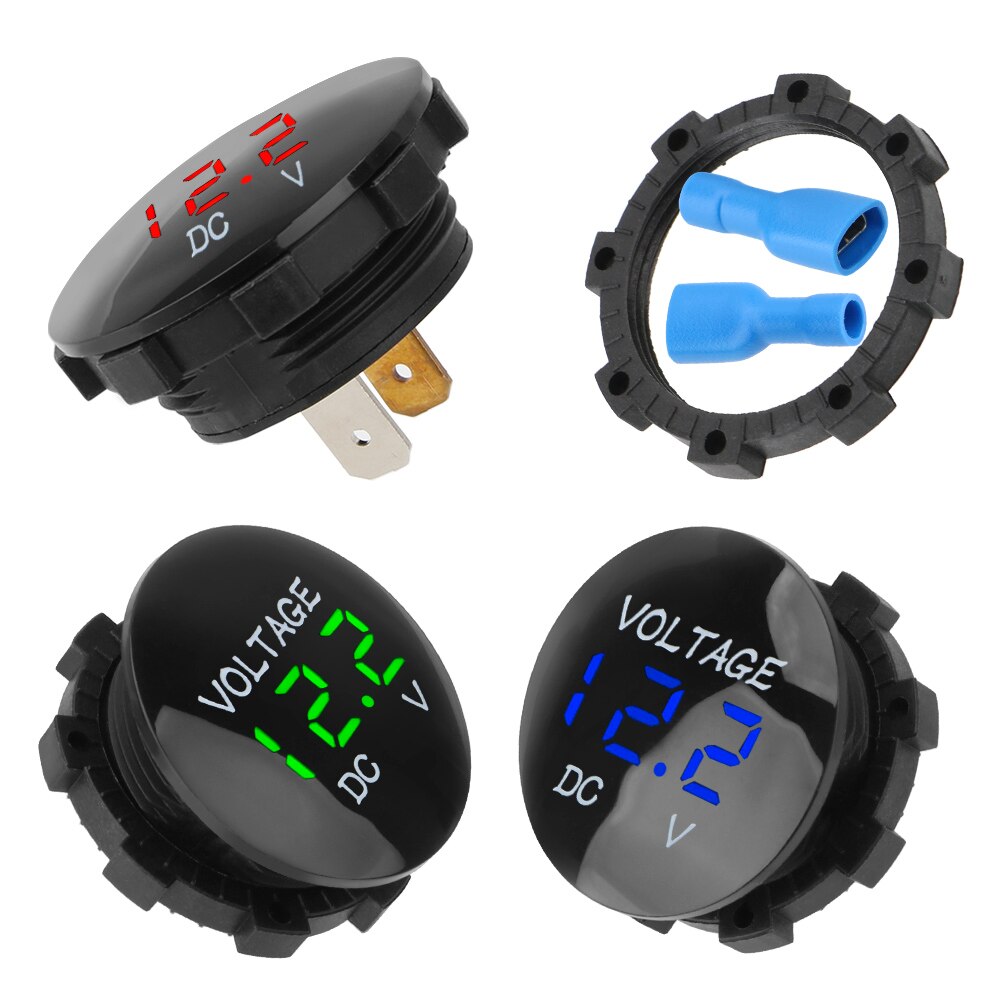 Mini Digital Spannung Auto Motorrad DC 12V-24V LED Meter Batterie Kapazität Display Voltmeter Amperemeter Für Auto auto Motorrad Boot