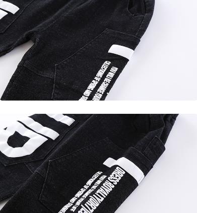 Pojat casual pants mustat värit lasten urheiluhousut haaremihousut lasten puuvillahousut