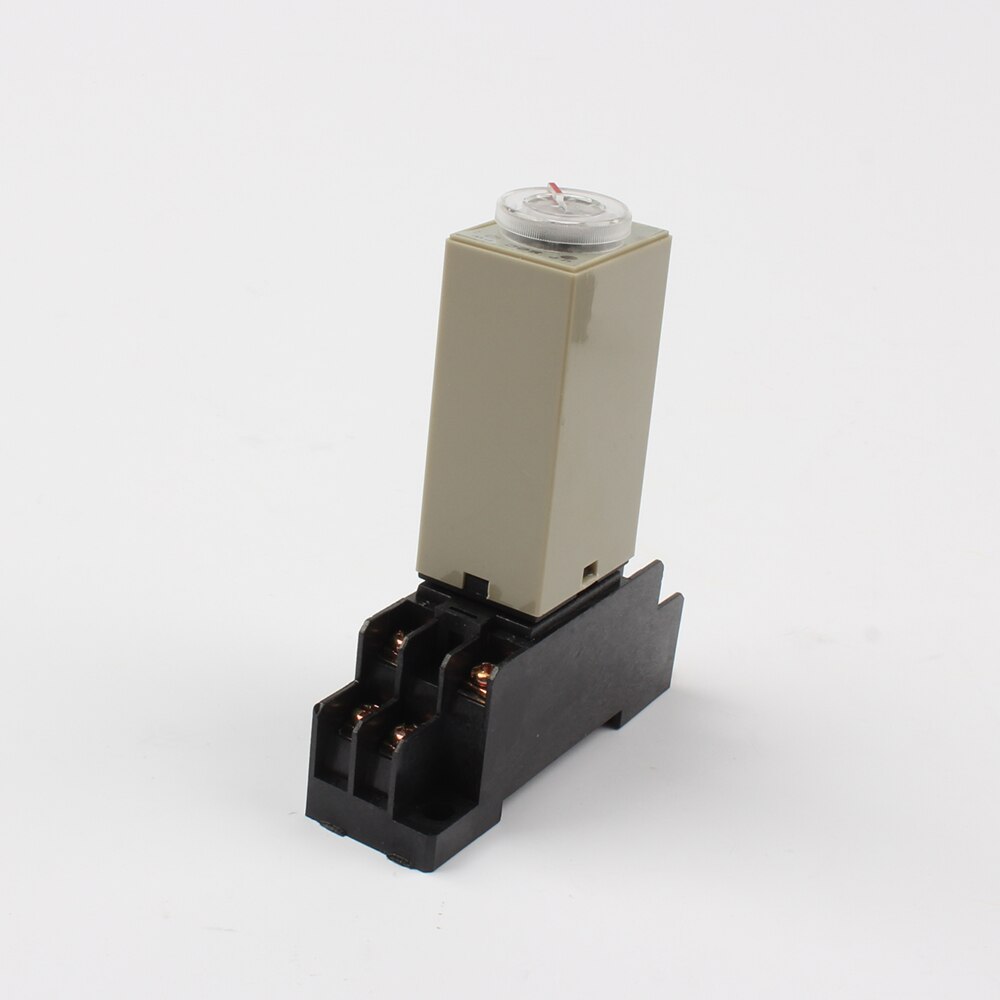 1 pc h3y-2 ajastinrele rele pistorasian kanssa  ac 36v 110v 380v dc 24v 0-30 minuutti/sekunti tukiaseman kanssa