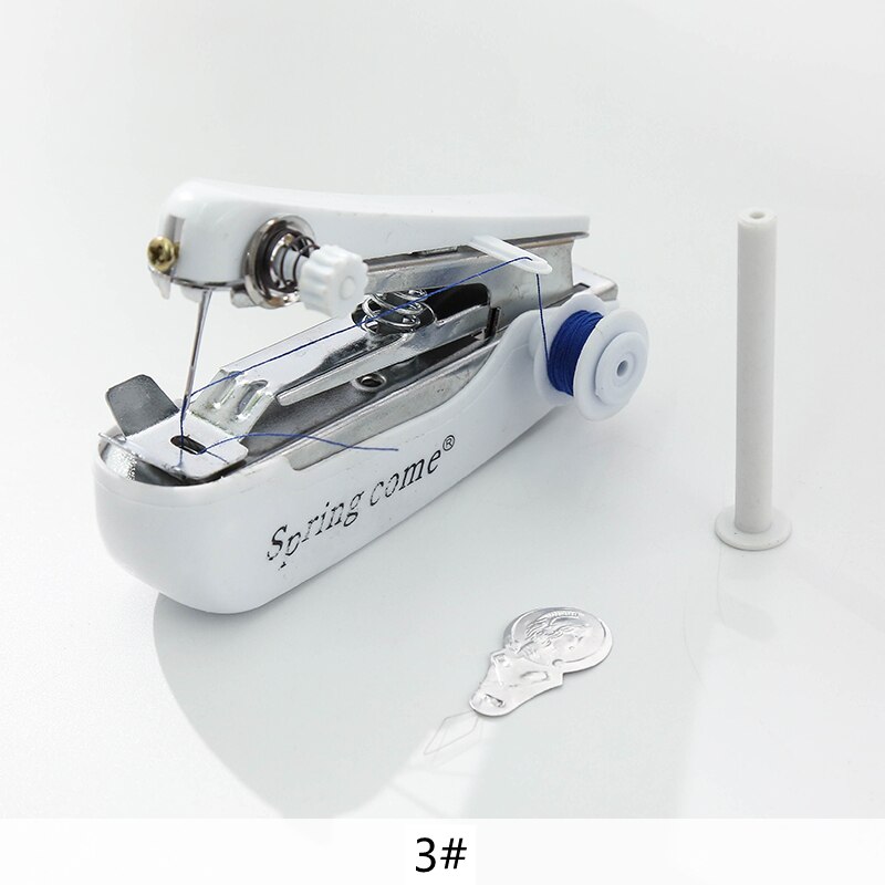 Mini Sewing Machine Small Manual Pocket Sewing Machine Travel Portable Home Tailoring Machine DIY Needlework Sewing Tools TJ4842: 3