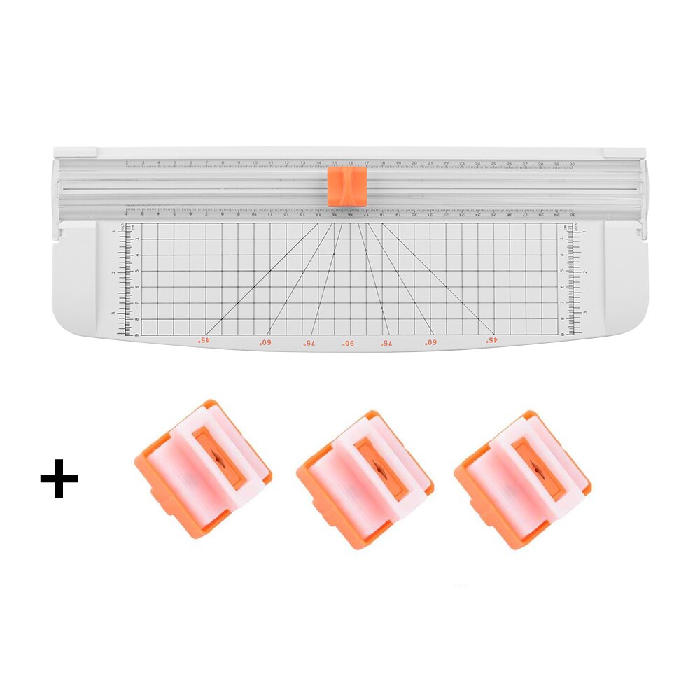 Mini A4 A5 Paper Cutter Cutting Card Trimmer Ruler Blade Mat Scrapbook School Office Kids Safety Label Art Photo Portable Mini: type B White