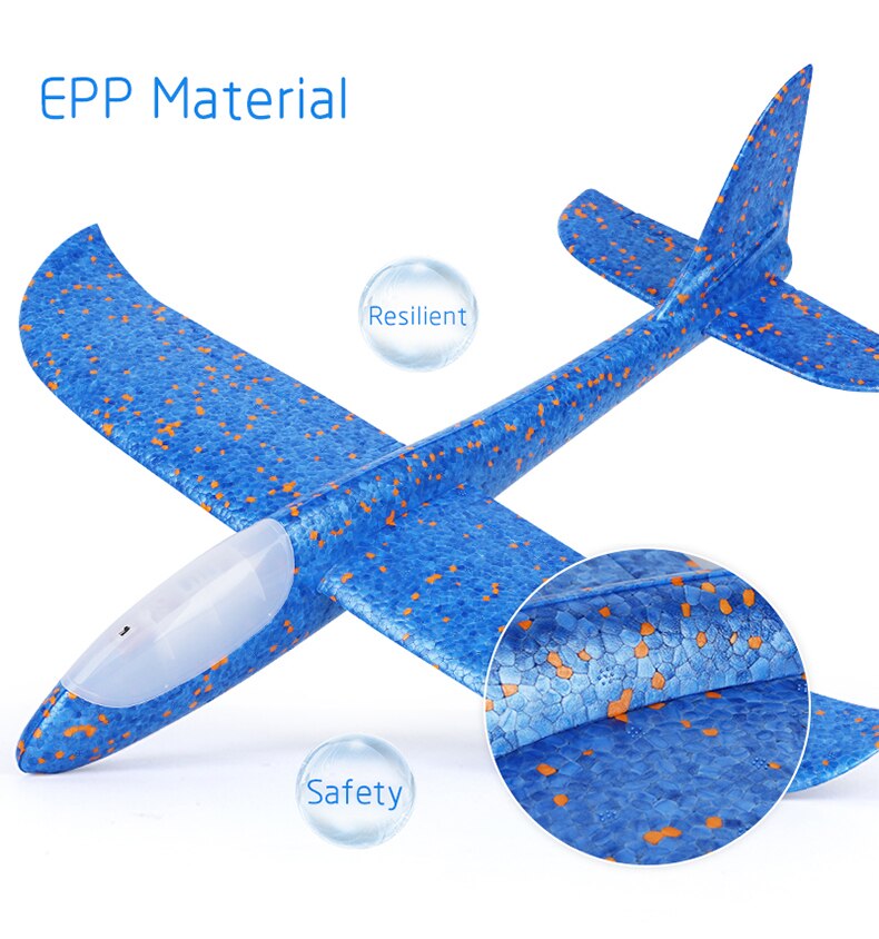 48 CM DIY Hand Throw Airplane EPP Foam Launch fly Glider Planes Model Aircraft Outdoor Fun Toys for Children Plane Toys Game